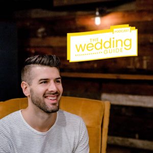 The Wedding Guide Podcast logo with host