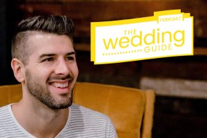 The Wedding Guide Podcast logo with host zoomed in